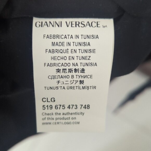 Men's Gianni Versace Collection White Two Tone Dress Shirt - Size L - Picture 6 of 7